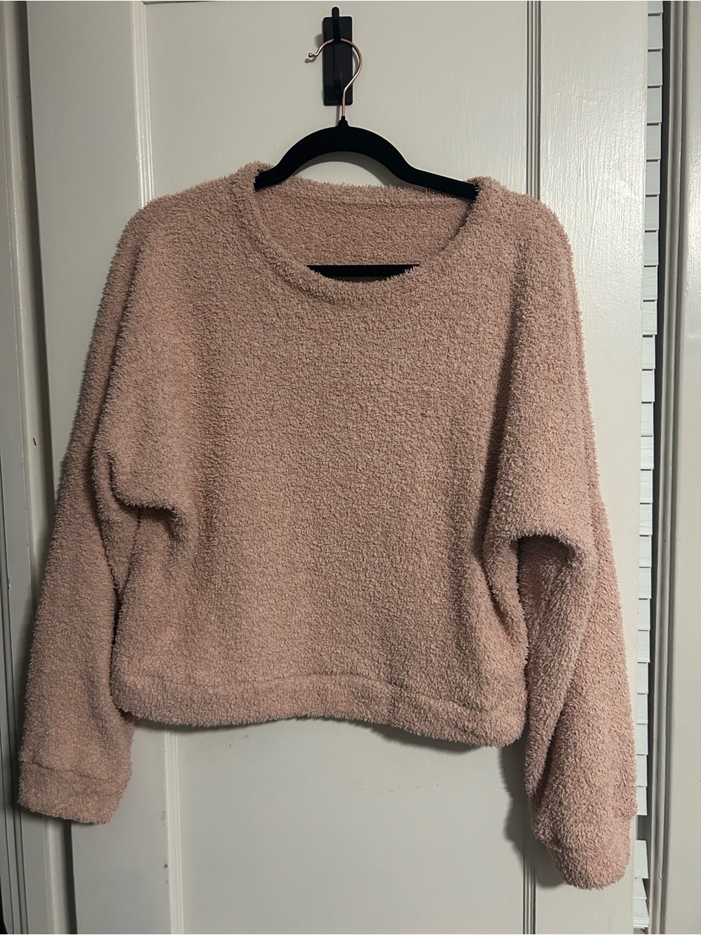 Plush Crewneck Sweater in Dusty Rose